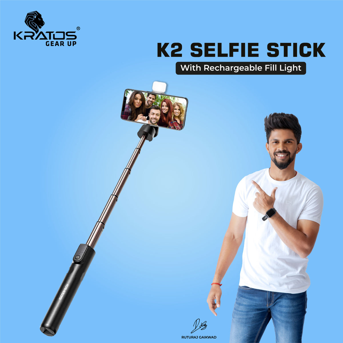 Kratos K2 Bluetooth Selfie Stick