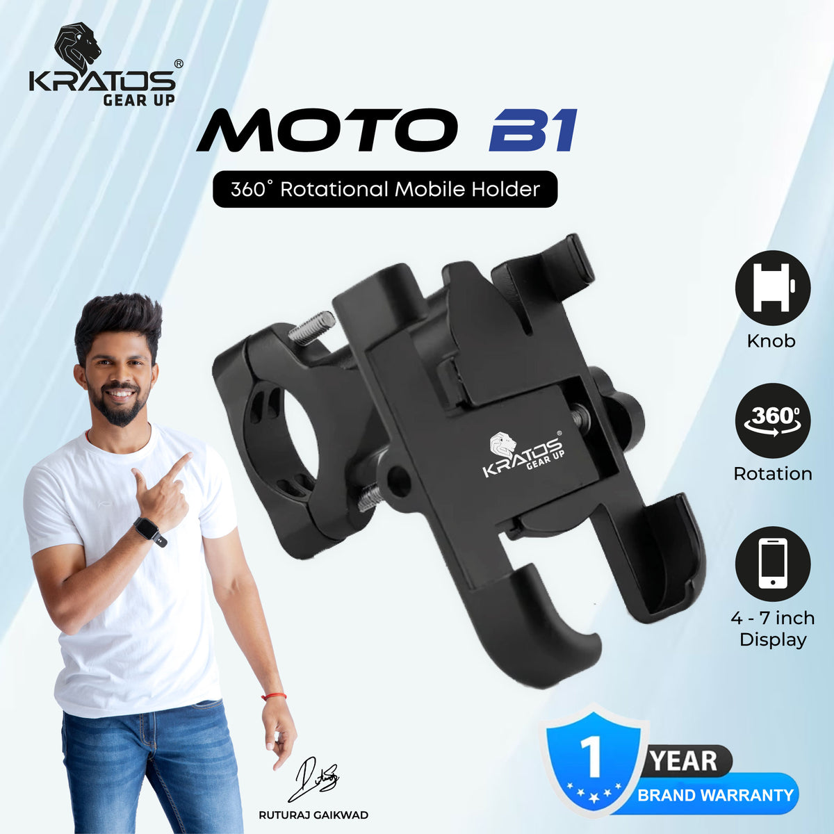 Kratos Moto B1 Mobile Holder for Bikes