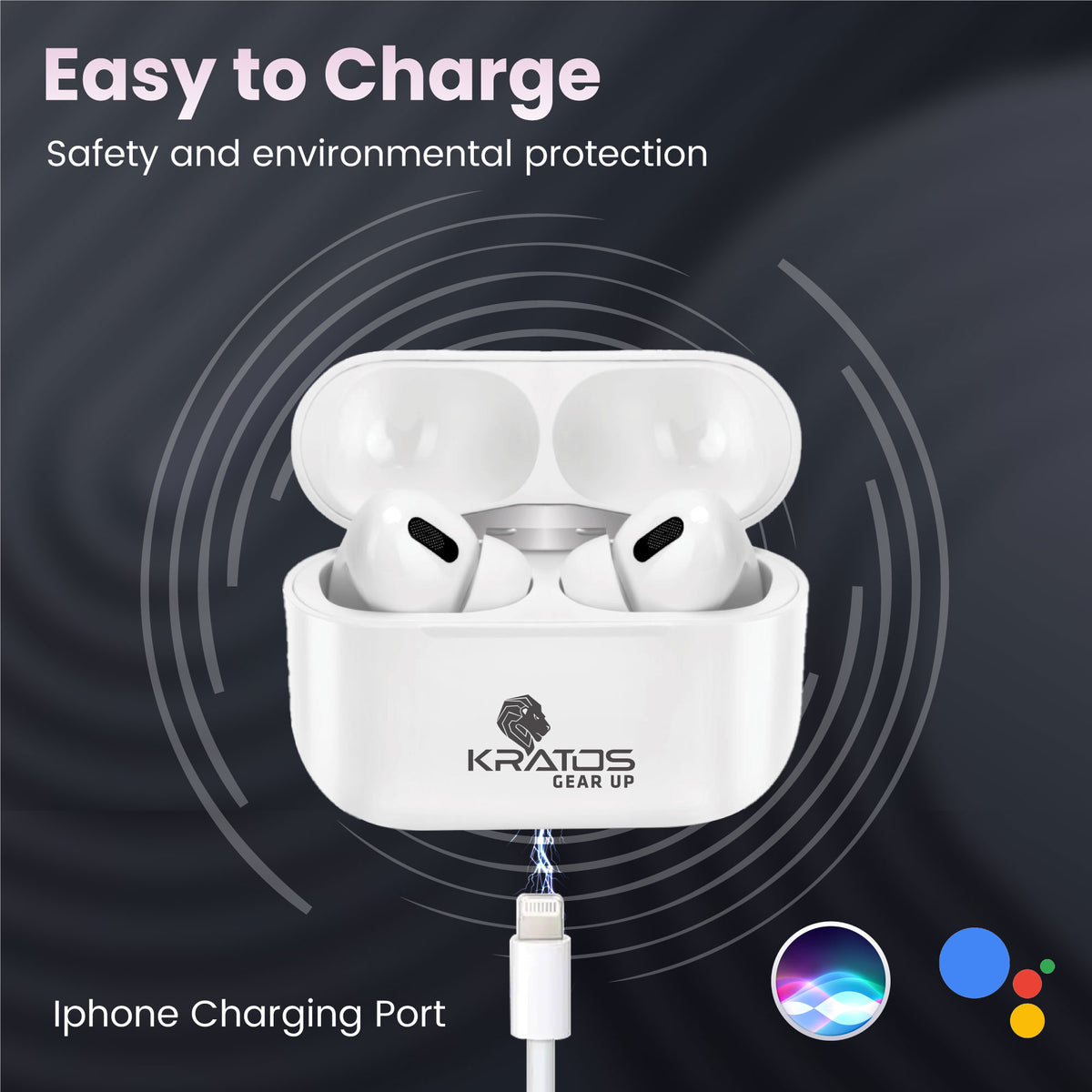 Kratos Bluetooth 57 Max Plus Earbuds-Type c