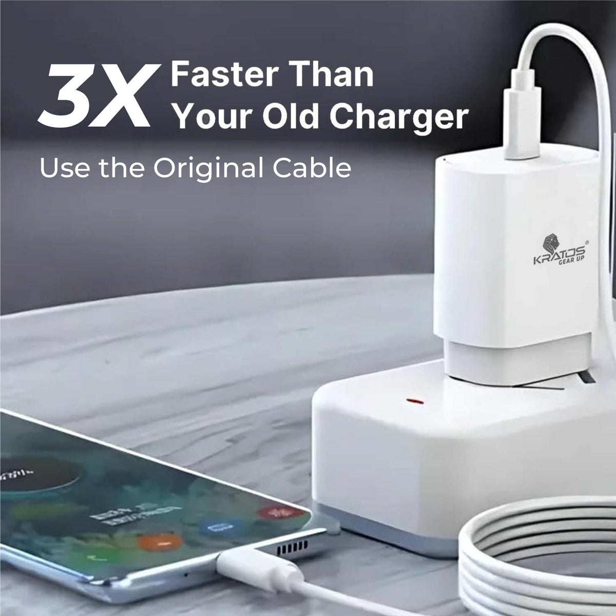 Kratos 25W Type-C Charger For Samsung Devices