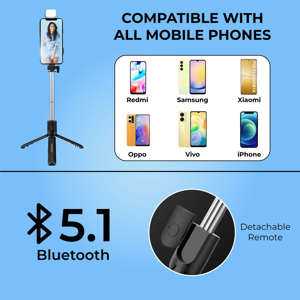 Kratos K2 Bluetooth Selfie Stick