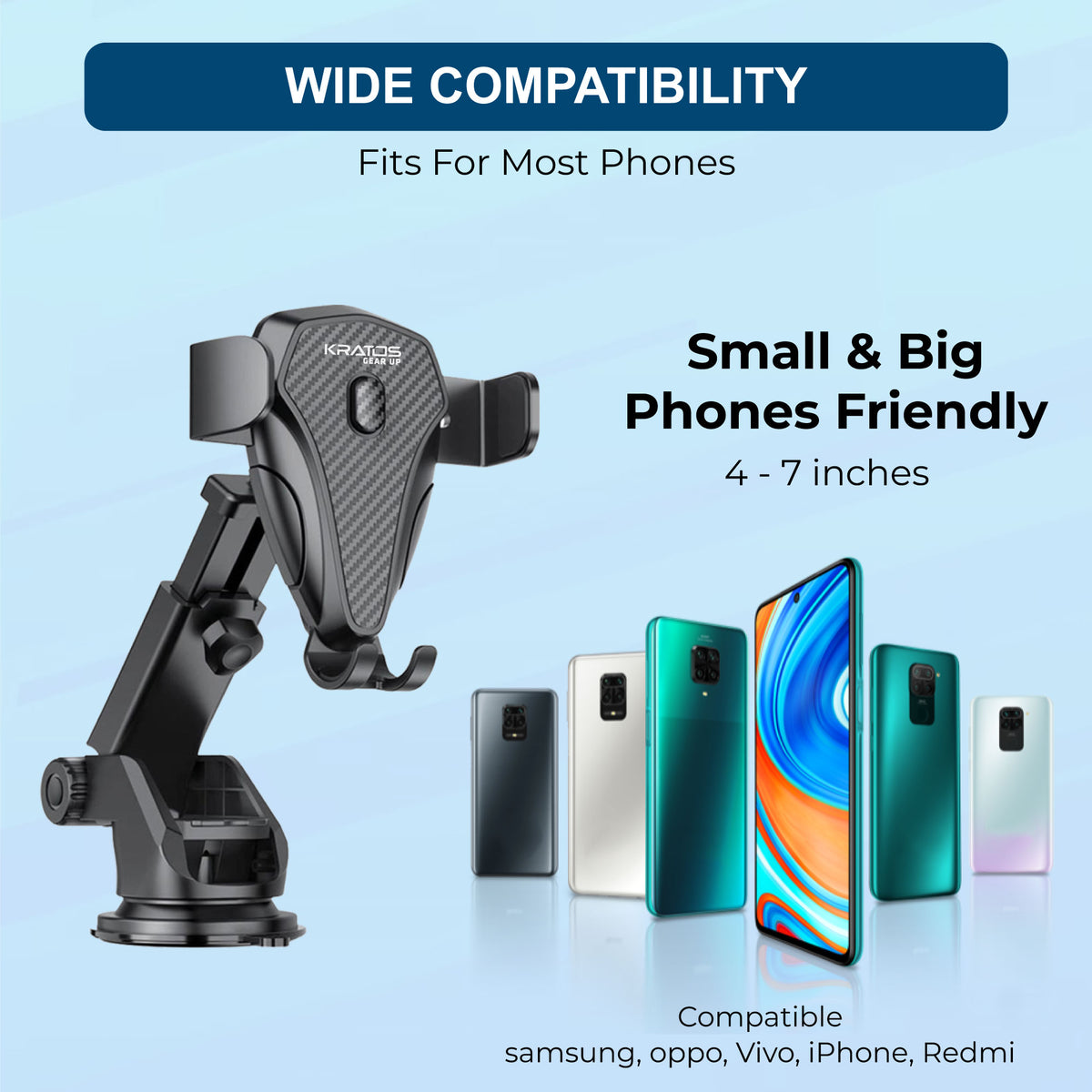 Kratos Grip X1 Universal Mobile Holder for Car