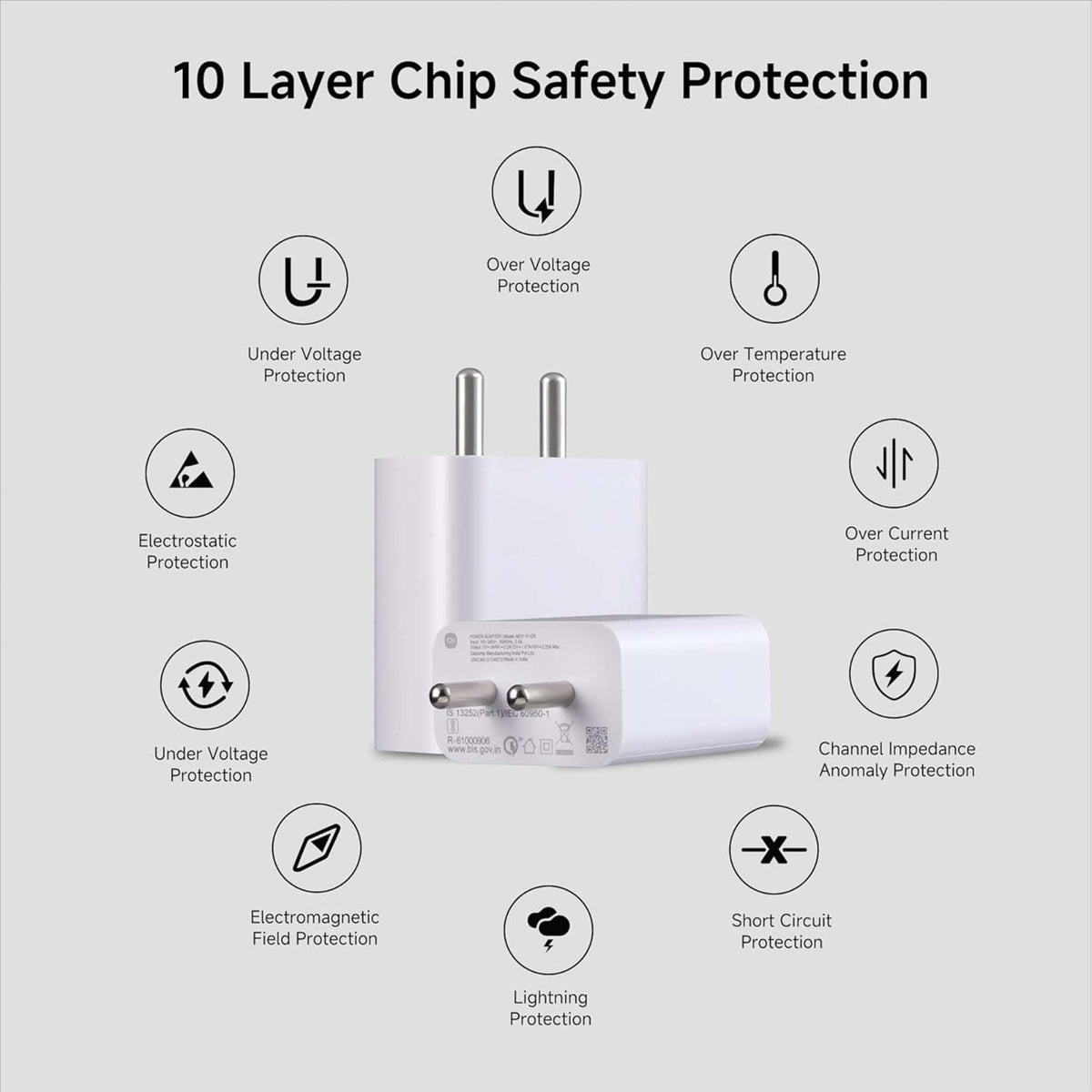 Kratos 20W Original Charger Compatible for iPhone 16/15/14/13/12/11/10/9/8/7/6/xe/xs/xr, Type C Adapter, BIS Certified, 1 Year Warranty, White