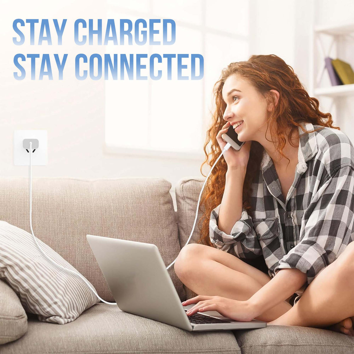 Kratos 20W Original Charger Compatible for iPhone 16/15/14/13/12/11/10/9/8/7/6/xe/xs/xr, Type C Adapter, BIS Certified, 1 Year Warranty, White