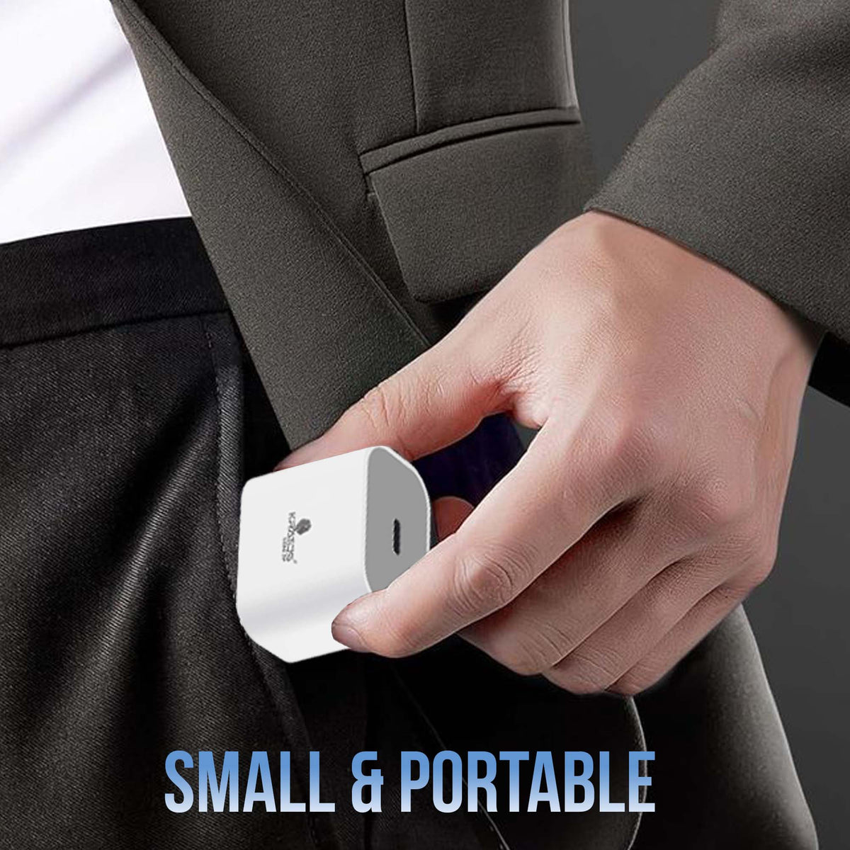 Kratos 20W Original Charger Compatible for iPhone 16/15/14/13/12/11/10/9/8/7/6/xe/xs/xr, Type C Adapter, BIS Certified, 1 Year Warranty, White