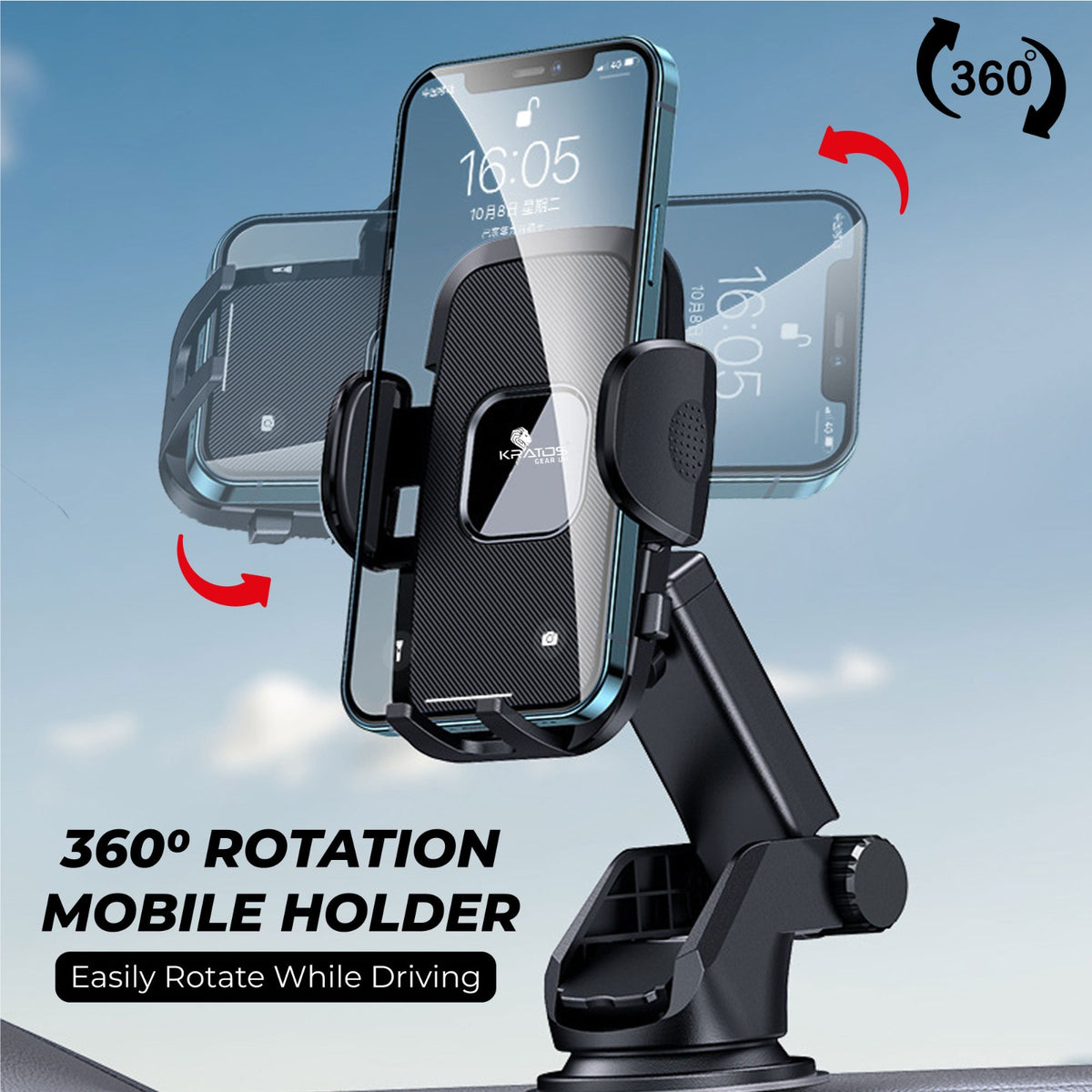 Kratos Grip X3 Universal Mobile Holder for Car