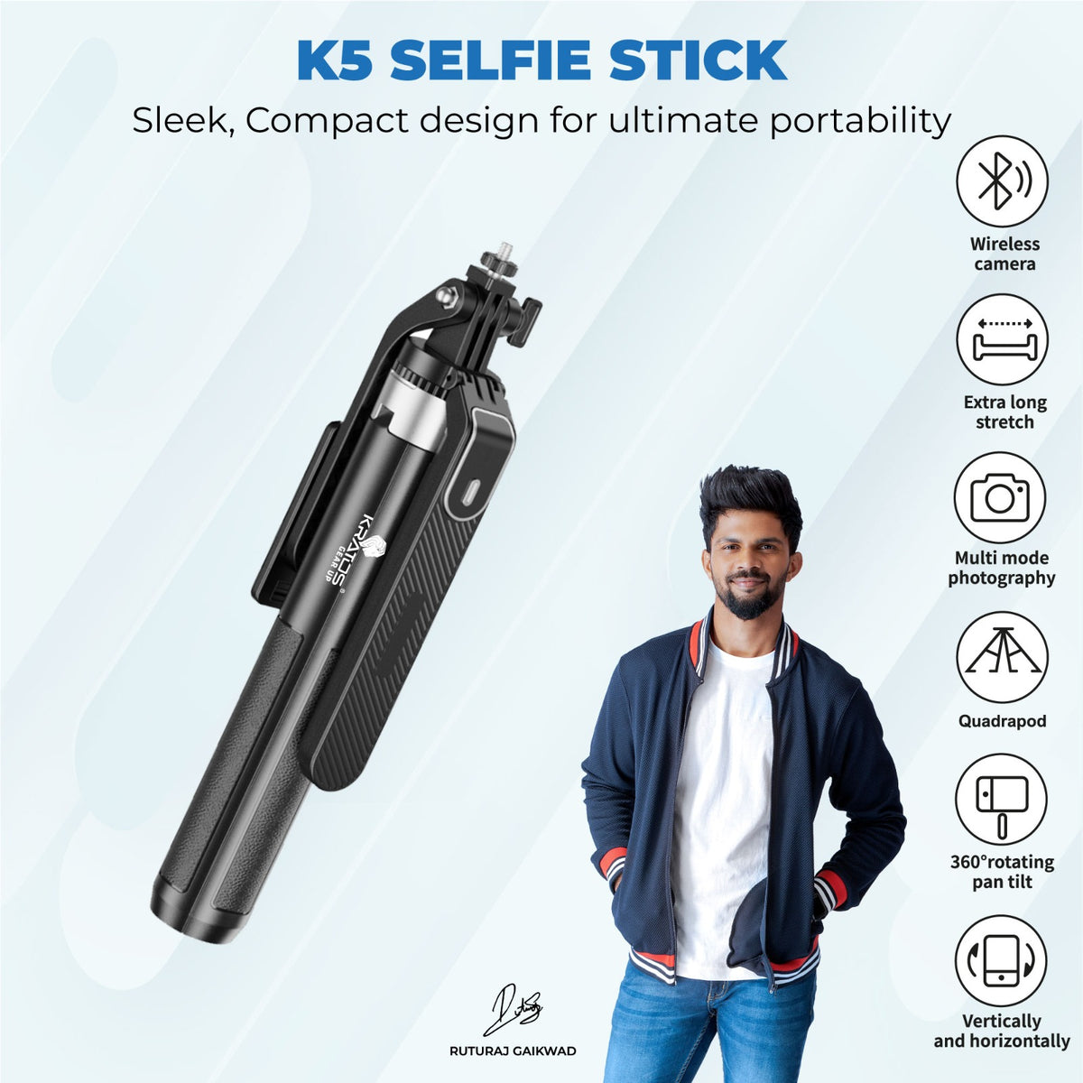 Kratos K5 Bluetooth Selfie Stick