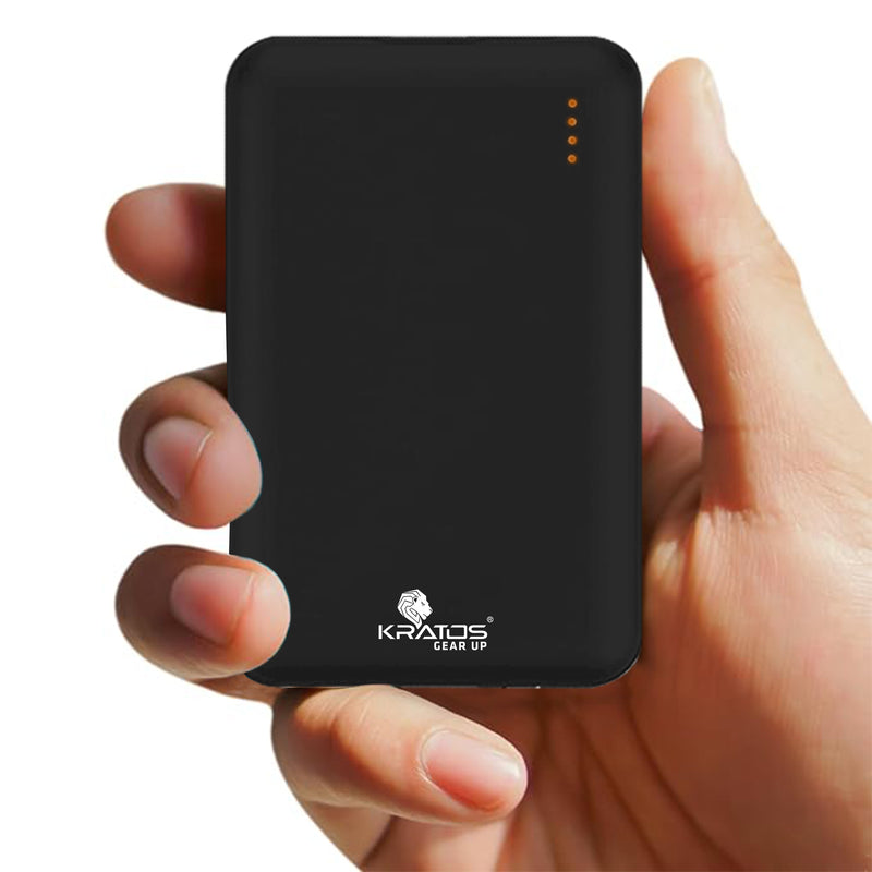 Kratos PB08 20000 mAh Premium Nano Power Bank | Two-Way 22.5W Super Fast Charging | Slim |Pocket Size| Dual Type C Power Delivery (PD) Output + 1 USB Output for Quick Charge (Black) -USB Type C