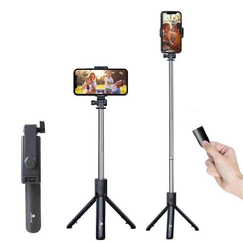 Kratos K8 AI-Powered 70 inch/178 CM Selfie Stick Tripod with Sensor, Auto Face Tracking Tripod with 360° Auto Rotating Tripod Stand for Mobile, Camera, Shooting, Blogging with Quad-Leg Stability