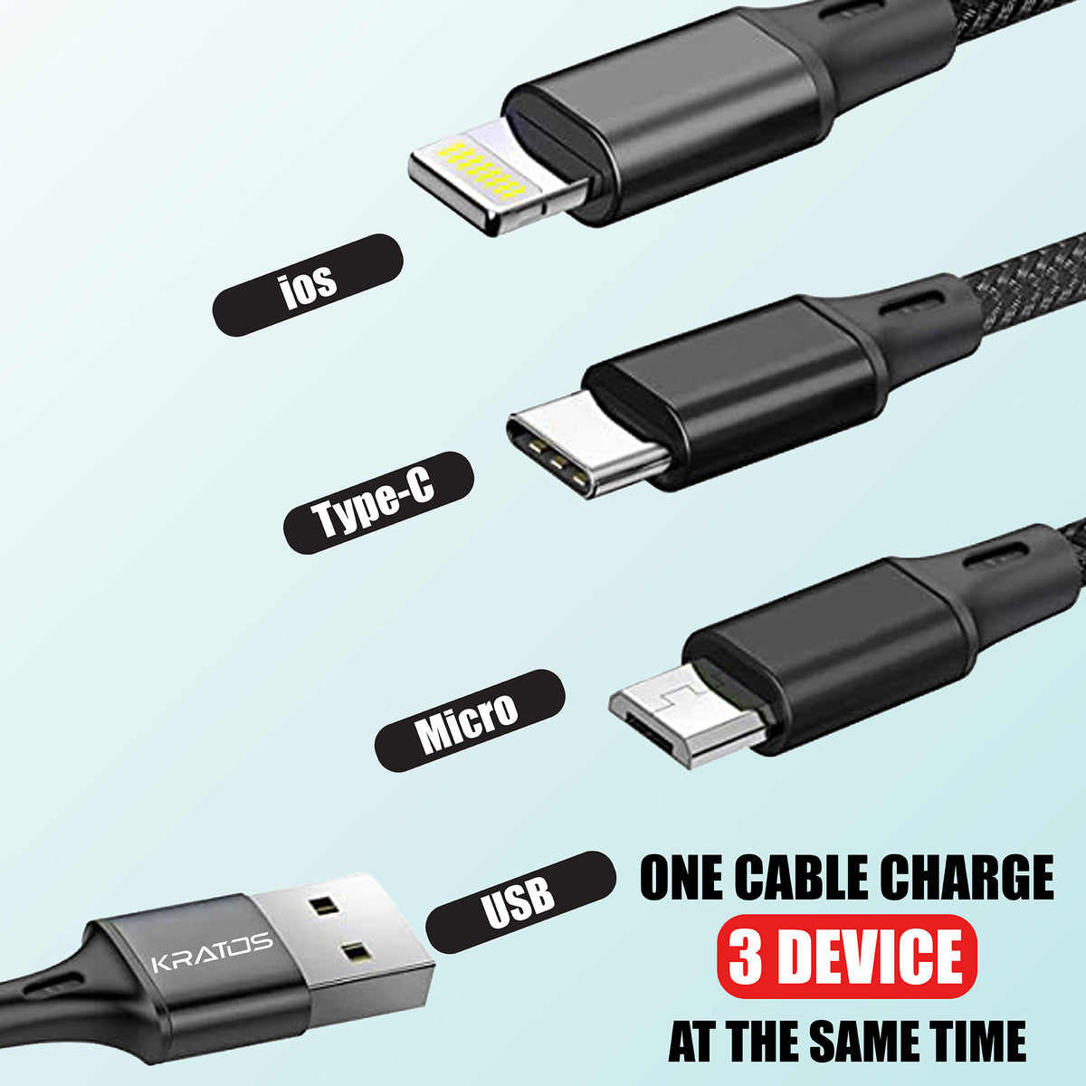 3 in 1 Charging Cable