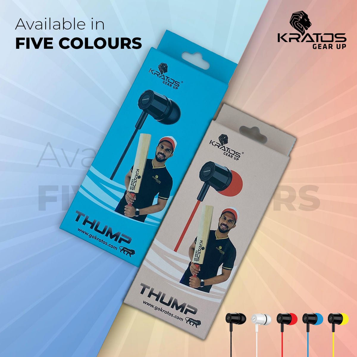 Kratos KR E02 Thump Ear Wired Earphone with Mic