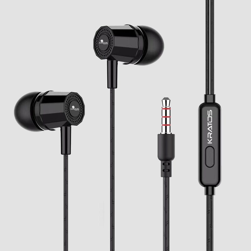 Kratos KR E02 Thump Ear Wired Earphone with Mic