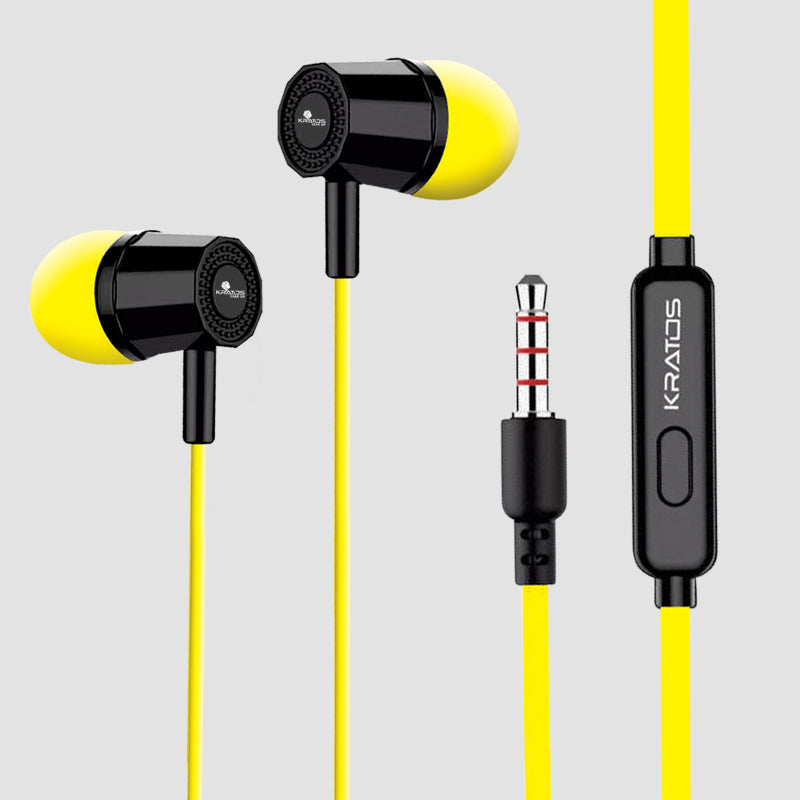 Kratos KR E02 Thump Ear Wired Earphone with Mic