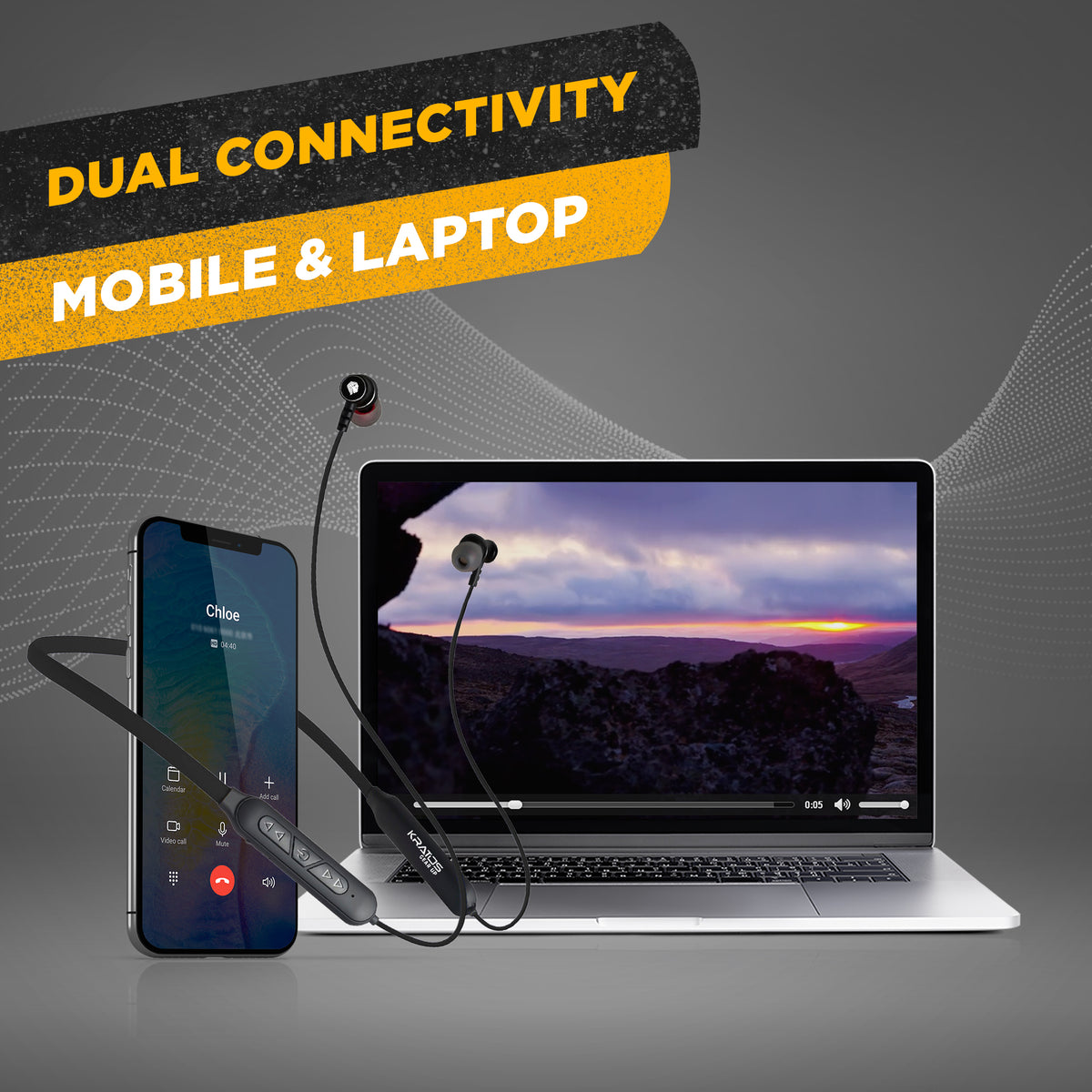 Kratos Fusion Rich Bass Bluetooth Earphones